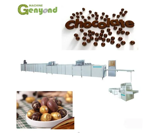 Portable Ball Mill Chocolate Machine Production Line With Automatic Tempering Key Feature Including Food Sterilizer