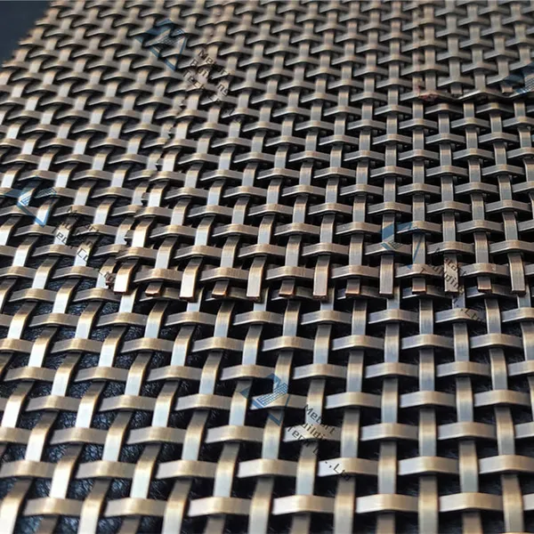 Special Offer: Bronze-colored Metal Decorative Mesh Partitions, Suitable for Hotels, Restaurants, and Elevator Curtain Walls. photo-1