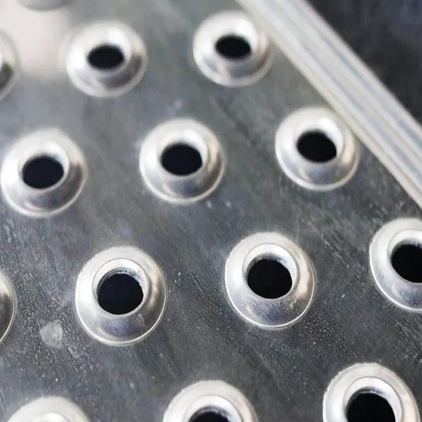 Traction Tread Plank Grating Dimple Perforated Metal With Round Hole Anti Skid Plate for Flooring Walkway photo-3