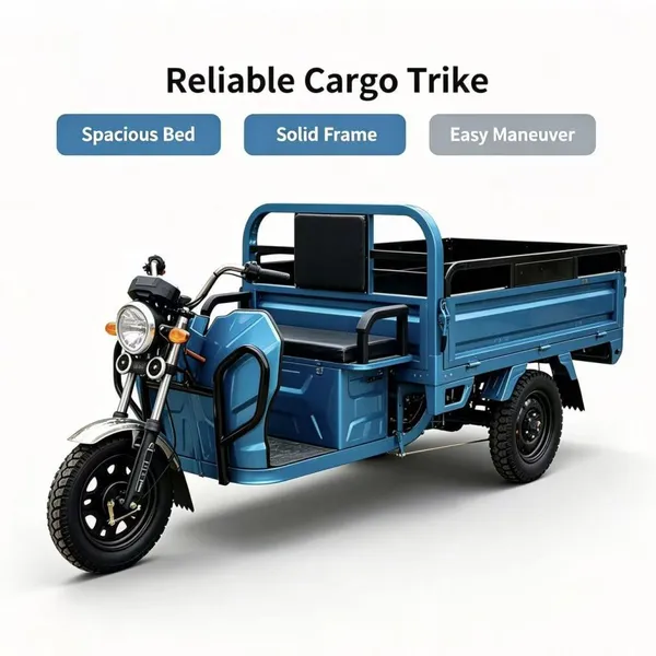 High Load Capacity Electric Tricycle Long Range Safe Driving Adult 3 Wheel Electric Trike for Urban Logistics Agricultural Use