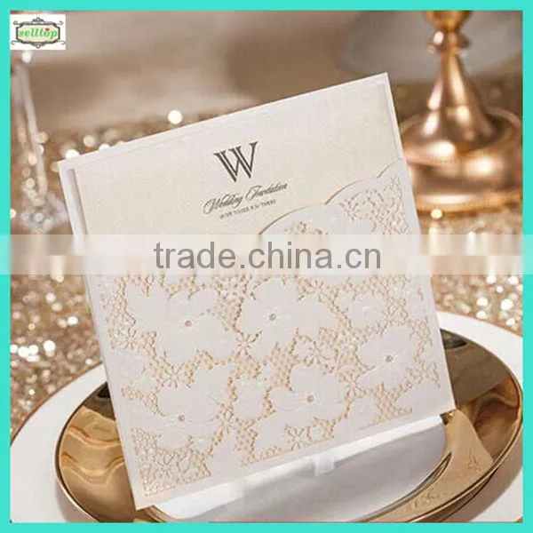 2014 High Quality Handmade Wedding Invitation Card Designs