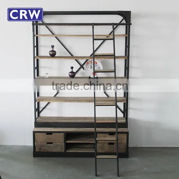Antique Carved Bookcase With Cabinet Base Bookcase With Ladder Quality Choice photo-4