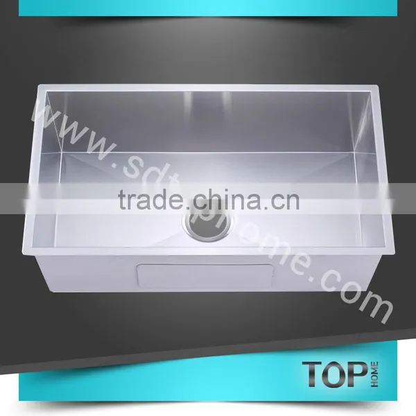 TH-RA3018C Stainless Steel Handmade Sink With CUPC Square Corner Singel Bowls Undermount Sink Kitchen Sink photo-2