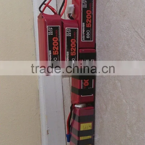 AGA Power 50C 6S Discharge 22.2V Rechargeable Helicopter Battery | RC Lithium Polymer Battery for Hobby Built Model | Traxxas photo-2