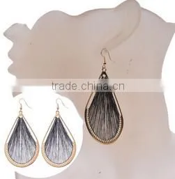 Latest Fashion Beautiful Old Design Alloy Fan Shape Earrings photo-2