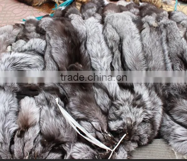 Wholepiece Real FOX Fur Skin Stole of Natural Fur Natural Color Animal Fur photo-2