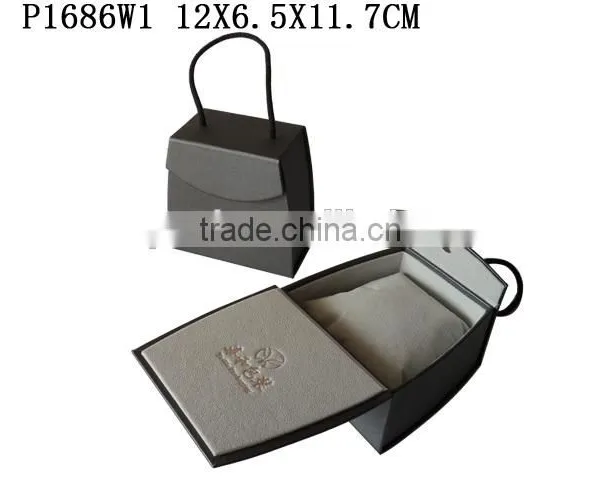 P1686W2 Cardboard Paper Watch Box WIth Snap photo-4