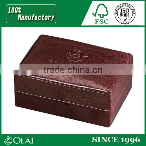 Free Sample Small pu Leather Cuffinks Gift Packing Box