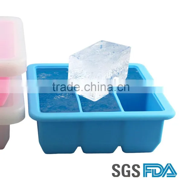 FDA&SGS Custom 6 Cavity Ice Cube Tray, Silicone Ice Maker photo-2