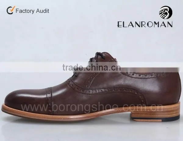 Hot Sale Mens Brogue Shoes Italian Mens Leather Shoes With Leather Sole photo-4