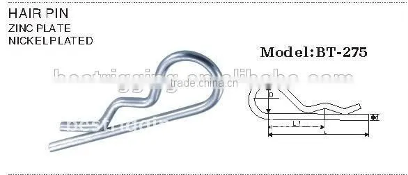 Professional Manufacturer Industry Nickel Plated 8mm Clevis Bolt Pin R Type Clip Hardware photo-4
