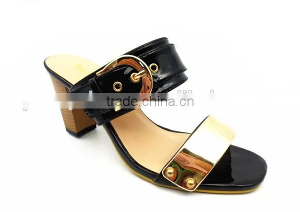 New Fashion Middle Heel Slipper Lady Party Sandals Slipper photo-2