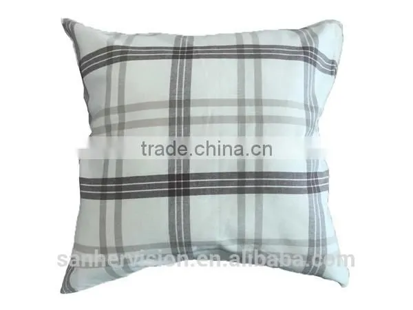Poly/Cotton Checker Chair Cushion Cover photo-2