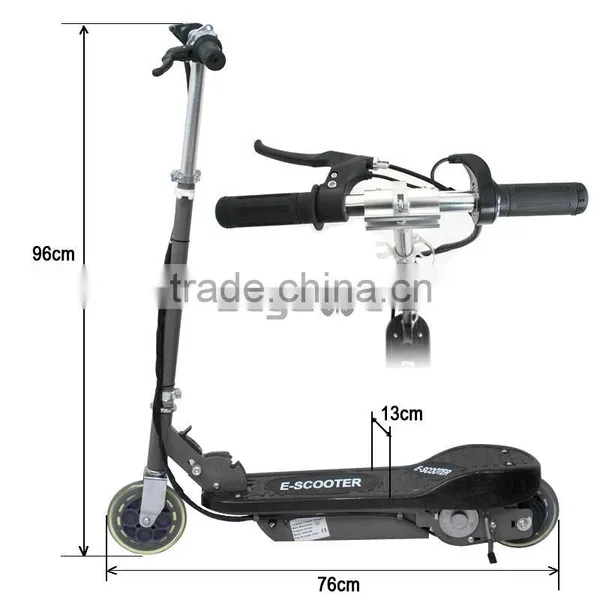 Electric Scooter Black Motorized Ride On Rechargeable Junior Kids Boys Girls photo-3