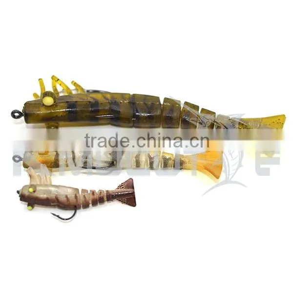 Kmucutie CHS006 Soft Shrimp Lure 5 Sections Body Live Smart Shrimp Bait for Octopus photo-5