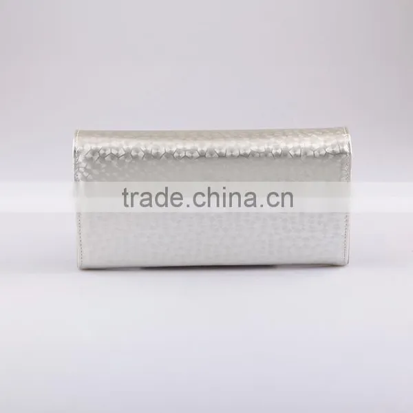 4542 2016 Fashionable Silver Body With Light Gold Decoration Womens Wallets photo-3