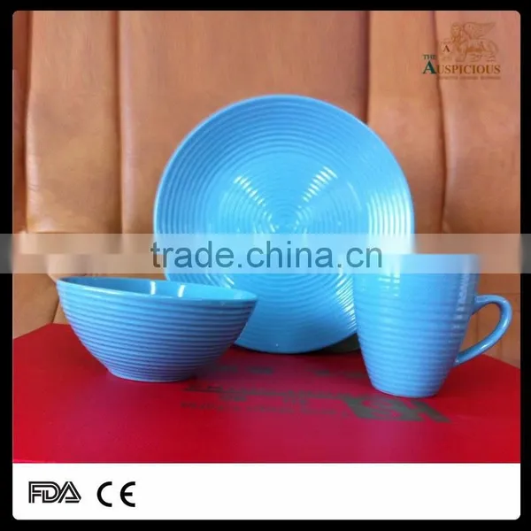 High Quality 18 Pcs Color Glazed Stoneware Dinner Set photo-6