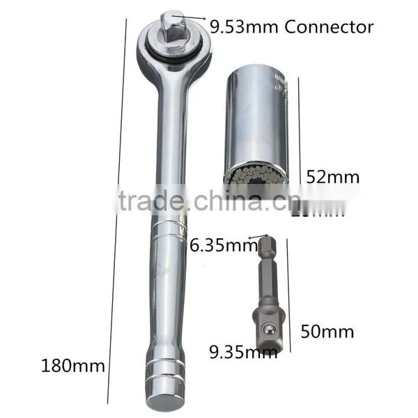 New 3pcs/1set ETC-200MO Universal Grip Socket Wrench/Spanner Power Drill Adapter Hand Tool TV Products AR-99 photo-2