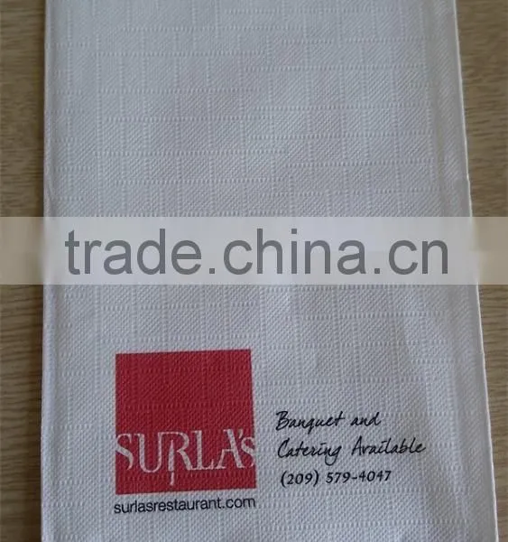 White 2-Ply 1/8 Fold Color Logo Printed Paper Dinner Napkin, 17" Length x 15" Width (Case of 20,150Per Pack) photo-2