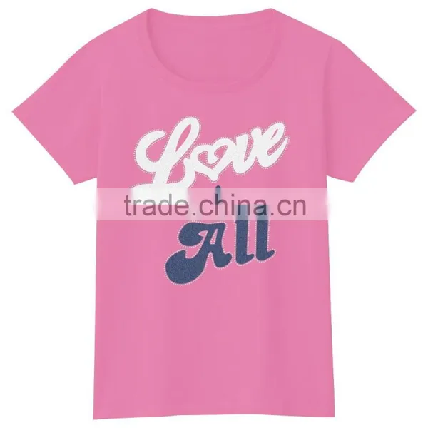 Women/Girls Tshirt Love Is All Personal Design Round Neck Blouse photo-4