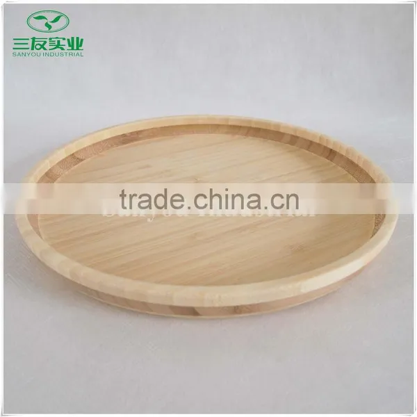 Natural Round Bamboo Food Tray