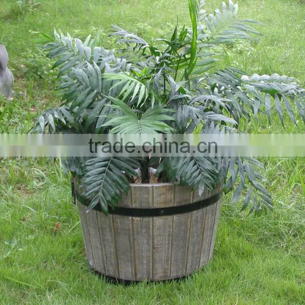 HL008M Wooden Round Planter