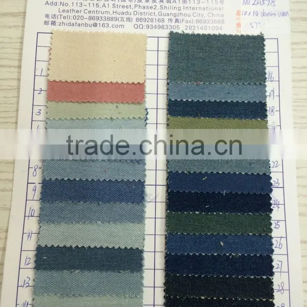 Stock Denim Fabric Cotton Yarn Dyed Indigo Denim Fabric