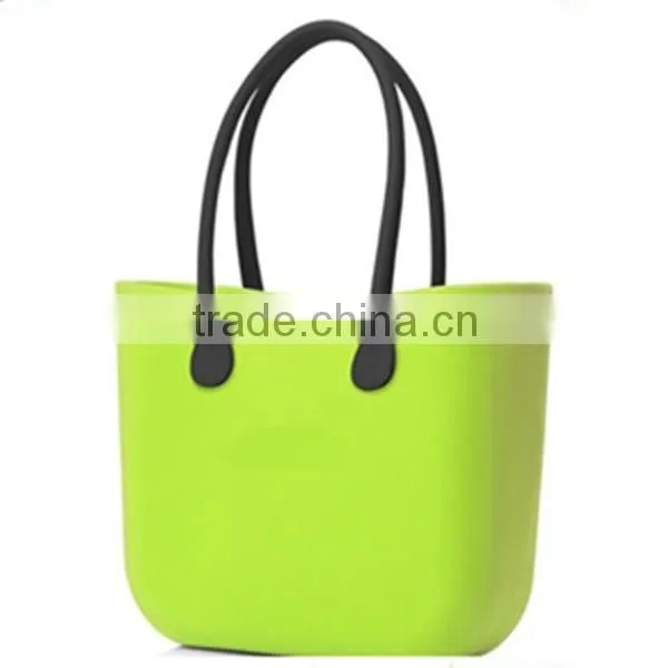 Trending Hot Products Silicone Rope Handle Handbag , Mass Production Handbag , Rubber Silicone Handbags