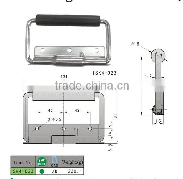 SK4-023 Industrial Folding Spring Door Handle photo-3