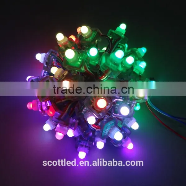 100PCS/ String 12V IP68 WS2811/2801 Pixel Full Color RGB Square LED Module String Waterproof Addressable LED photo-3