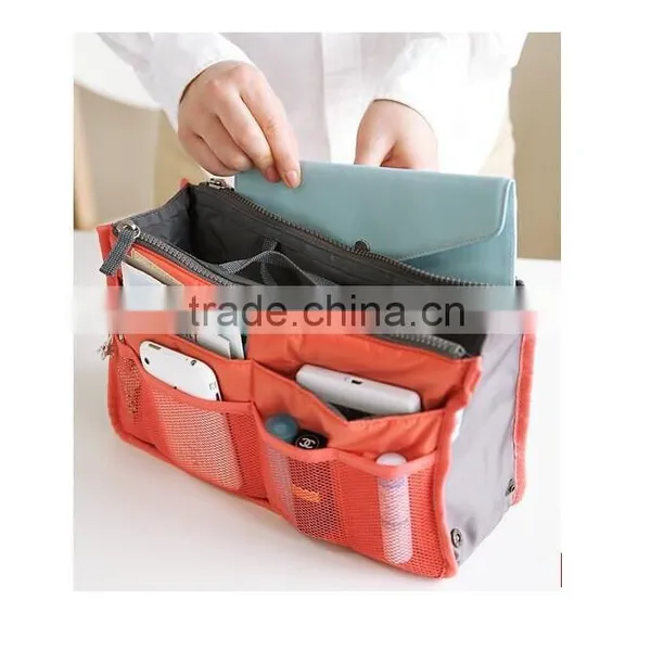 Nylon Fabric Double Zipper Multifunctional Bag Organizer Cosmetic Bag photo-4