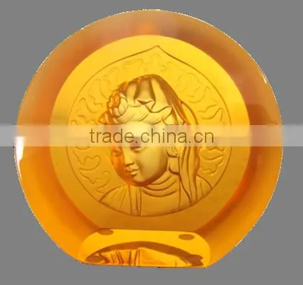 Guanyin Buddha Buddhism Cultural Gift Crafts Color Glass photo-6
