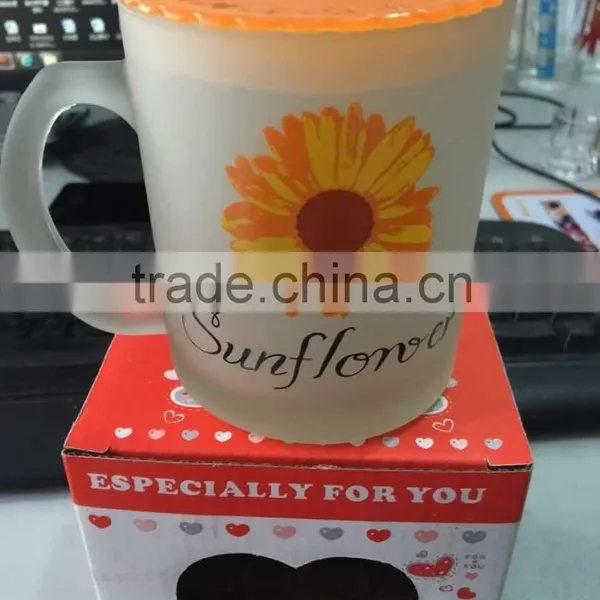 HOT SELL Frosted Glass Mug Coffee Mug 350ml