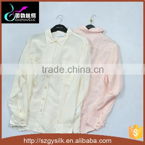 Garment Dye 12mm Habutai Silk Blouse