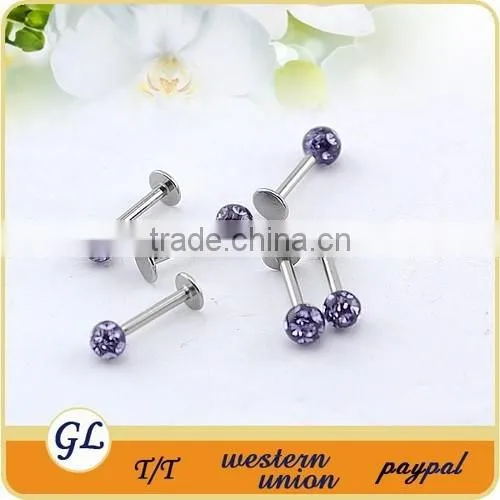 LR01071 Yellow Crystal Ball Lips Jewelry photo-4