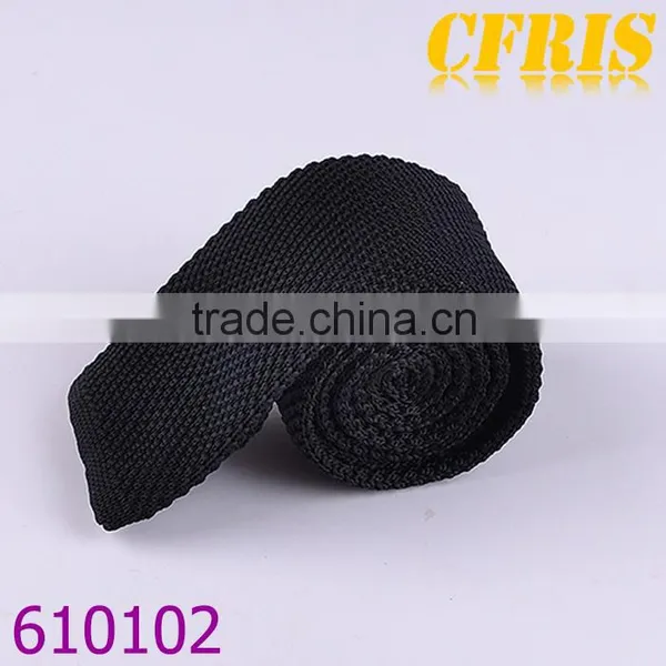 Fashion Plain Color Cotton Knitted Necktie photo-6