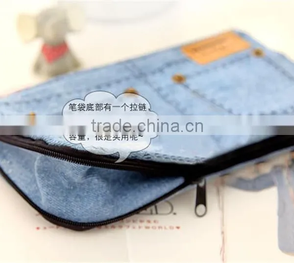 Shorts Big Capacity Pencil Case Canvas Cosmetic Bag photo-5