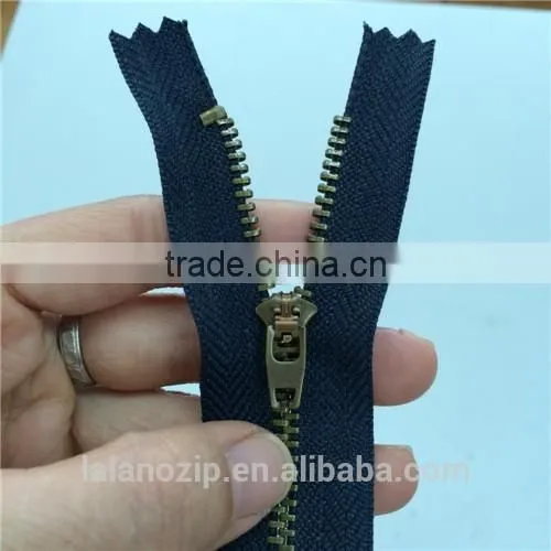 Leather Jacket Metal Zipper for Wholesale Clothing 5# Brass photo-4