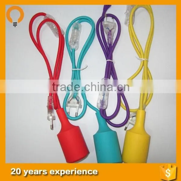 Plastic Wire Lamp Holder,switch,european Plug Adaptor European Plug Line photo-2