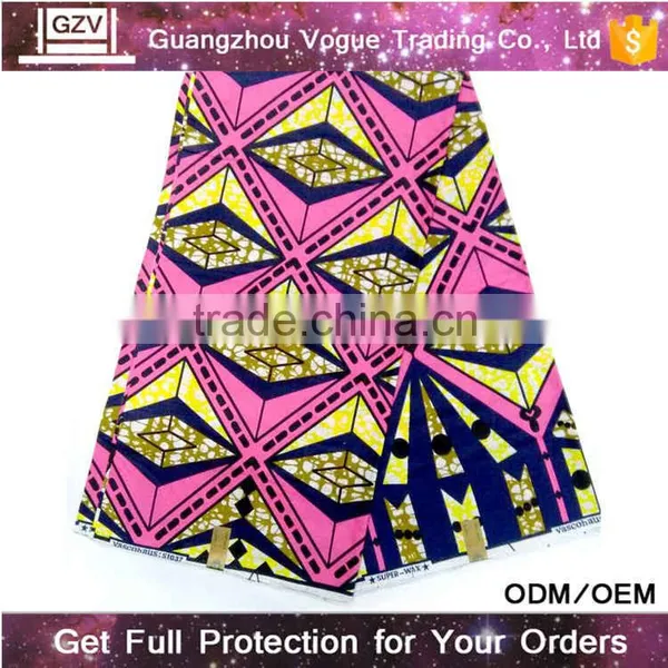 Online Wholesale High Quality Women 100% Cotton Phoenix Hitarget Real African Wax Fabric