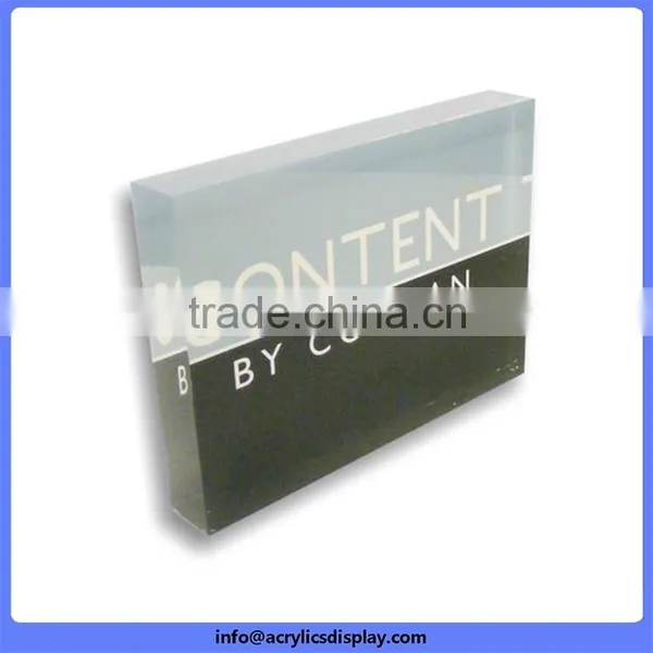 Top Grade Quality Solid Acrylic Paper Weight Block photo-6