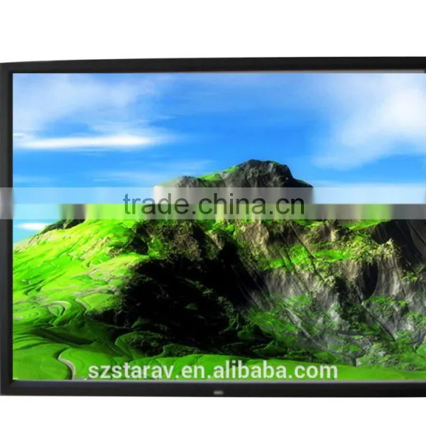 1:1 4:3 16:9 Matte White Aluminium Fixed Frame Screen With Aluminium Frame Velet Cover photo-5