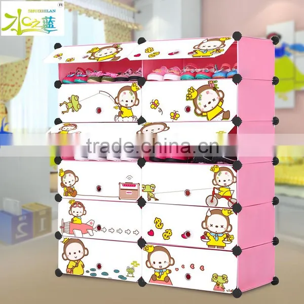 Home Furniture Baby Room Assemble Cartoon Large Shoe Storage photo-2