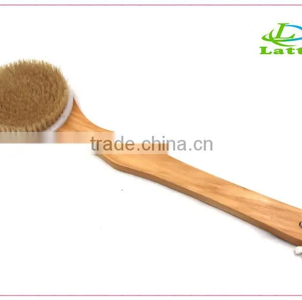 Wholesale Wooden Scrub Loofah Brush/Travel Size Wooden Body Bath Brush photo-4