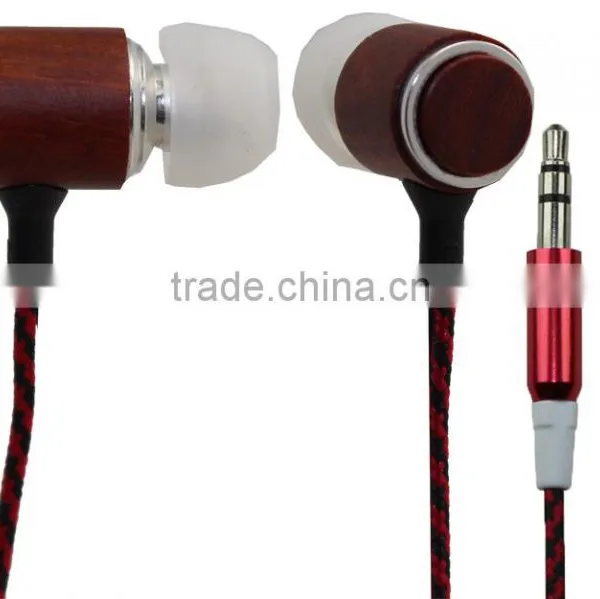 Tot High Quality Fashion Wood Earphone Stereo Bass Music Earphone for MP3 And Tablet PC photo-3