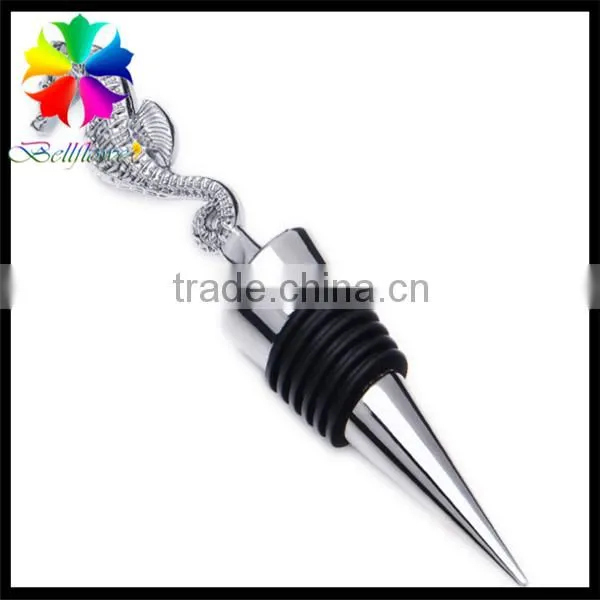 Squre Crystal Shape Metal Wine Stopper With A Letter,fancy Metal Wine Stopper,