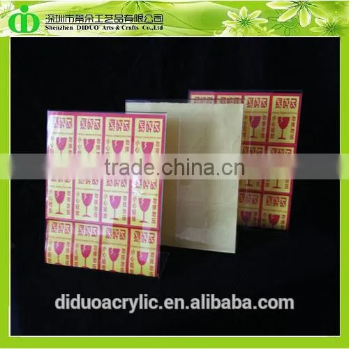 DDB-0131 Trade Assurance Cheap Acrylic Slanted Sign Holder photo-3