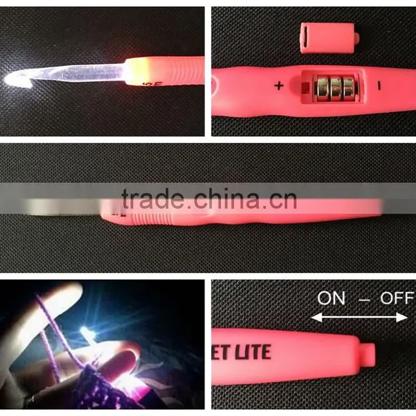 Crochet Lite Crochet Hooks, Size I/5.5mm,Pink photo-2