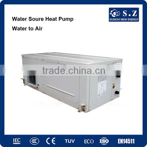 Working -40C Snow Winter High Efficiency 5kw,9kw,13kw,18kw Ground Water to Room Air Duct Heating +cooling Geothermal Equipment