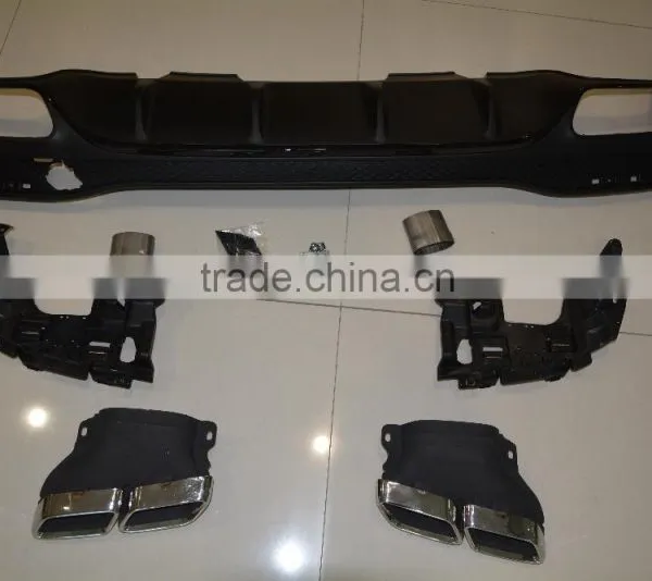 W166 GLE63 AMG Rear Diffuser With Exhaust Tips Muffler Pipe photo-2